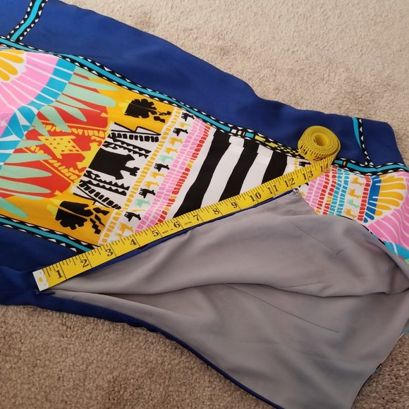 NWT Mara Hoffman Navy Sunrise Llama Alpaca Mini Dress, Size 2 - Picture 15 of 16